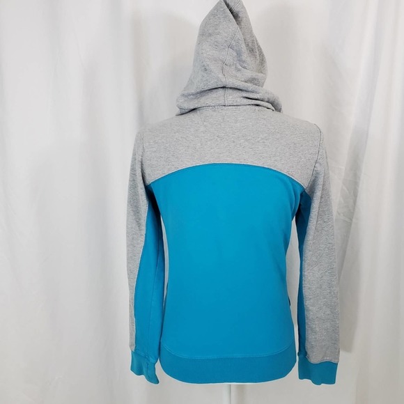Calvin Klein Performance Blue & Gray Colorblock Zip Front Hoodie Sz. S - Picture 2 of 8